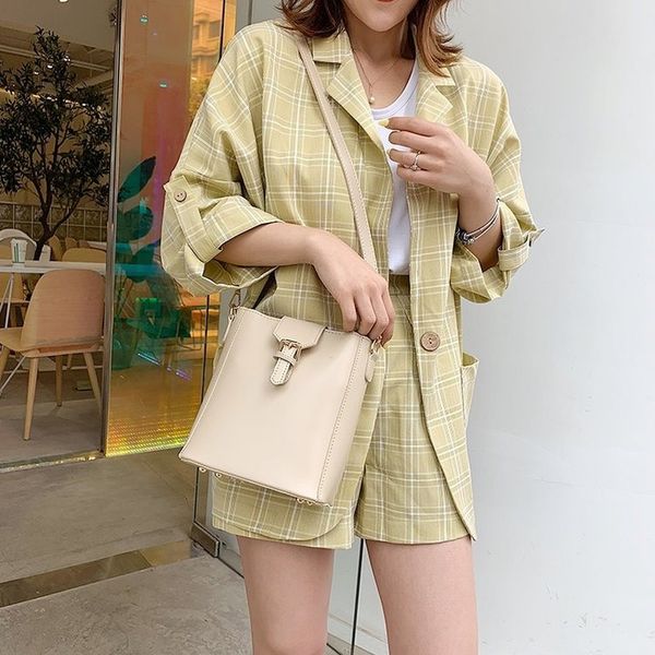 

solid brief composite bags moli girl daily shopping shoulder crossbody bags bucket small tide messenger bag