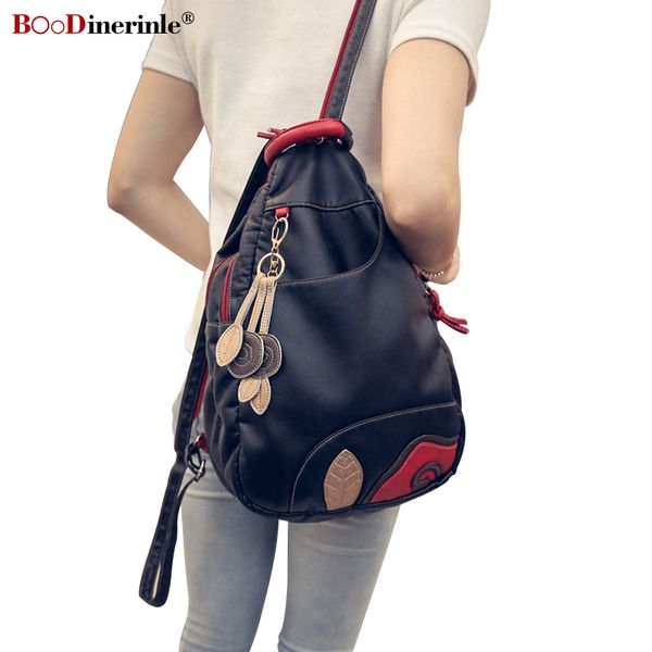 

boodinerinle women backpack leather pu waterproof casual school bag backpack women travel harajuku shoulder bag women's