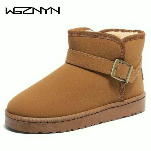 

2019 new genuine leather fur snow boots women australia boots winter for women warm botas mujer w205, Black