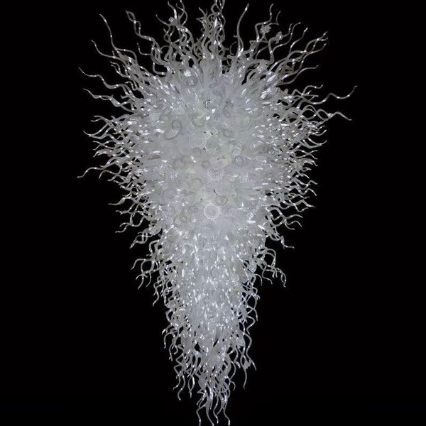 

белый материал стекла и led saving источник света большого люстра light luxury hand выдувное стекло стиль длинные люстры