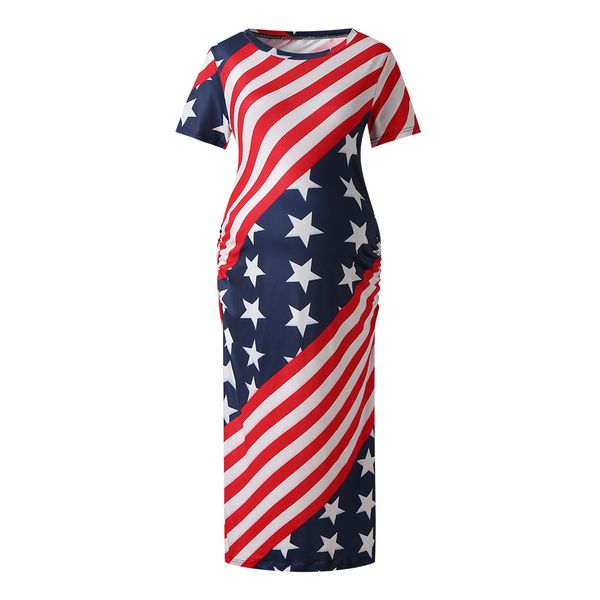 

maternity bodycon dress short sleeve ruched sides pregnancy dress knee length shirred nursing ropa embarazada vestidos, White