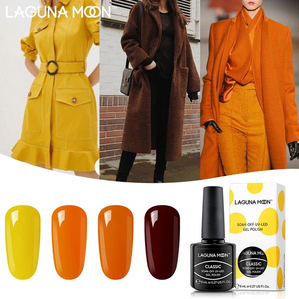 

lagunamoon amber gel polish uv led long lasting 4 weeks semi permanent soak off varnish lacquer manicure diy nail arts 8ml ce, Red;pink