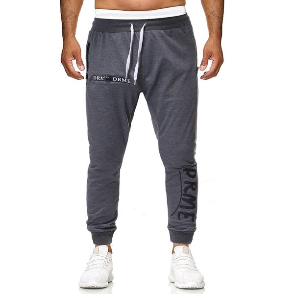 

heflashor men letter print pants streetwear male hip overalls sweatpants pantalon hombre men's clothes, Black