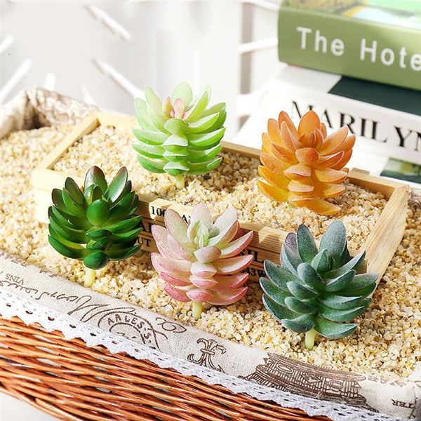 

artificial succulent lifelike creative faux plant fake succulent for home office decoration plastic plants mini deskbonsai