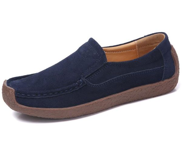 

women's shoes leather non-slip soft bottom women flats casual shoes 1235, Black