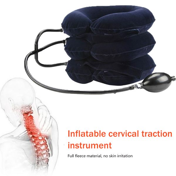 

neck traction device cervical traction instrument soft neck cervical collar pillow pain stress relief neck stretcher
