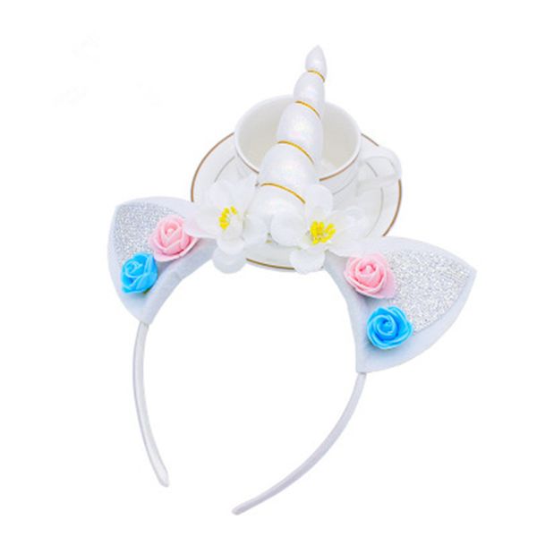 

обруч для волос unicorn girl hair hoop hairband мигает женские головные уборы пасхальная повязка на голову party diy косплей аксессуары для