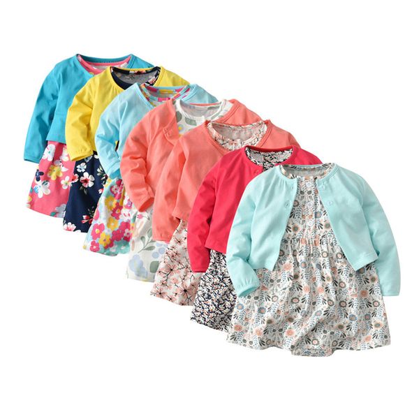 

2 pieces newborn infant baby girls bodysuit dress 2019 summer autumn long sleeve baby cardigan+short sleeve bodysuit dress, Red;yellow