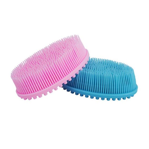 Pincéis de banho de Silicone Pincéis de chá de bebé Pincéis leves confortáveis e não estimulantes Pincéis de mensagem corporal de cor mista LX1422