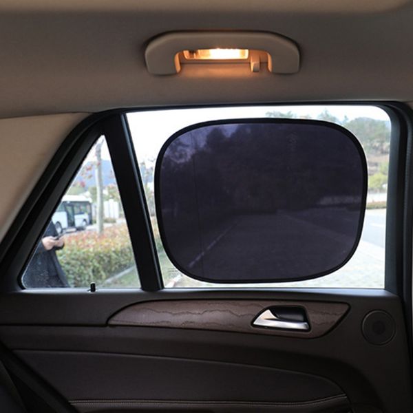 

4pcs/set car black mesh 50x30cm side window sunshades sun shade uv summer sun glare protection for patio kids baby