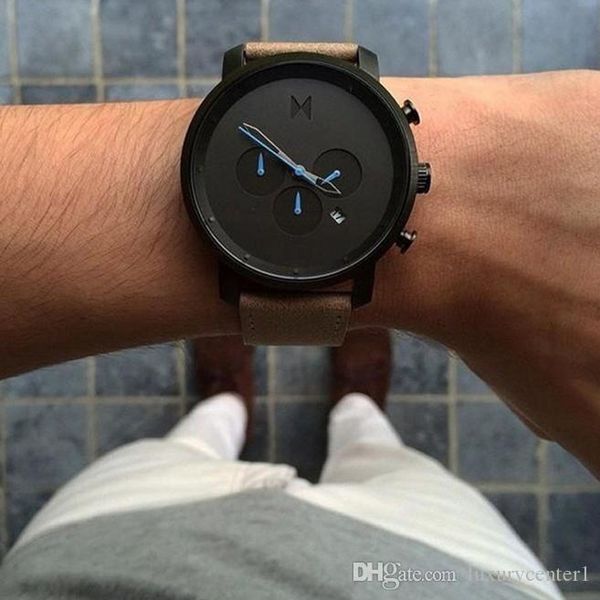 

2020 mvmt quartz watch lovers watches women men dress watches leather bracelet dress sport wristwatches fashion casual dress watches, Slivery;brown