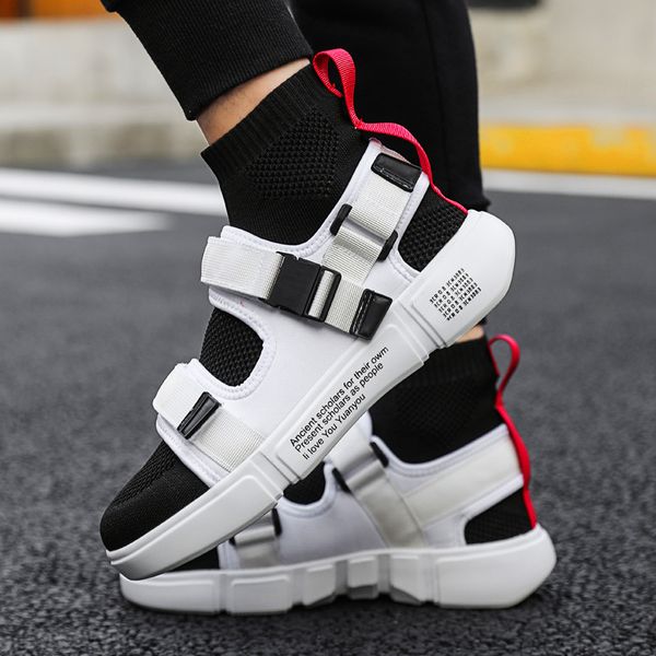 

light weight running shoes for men 2019 black white comfortable anti slip male shoes outdoor walking sneakers men