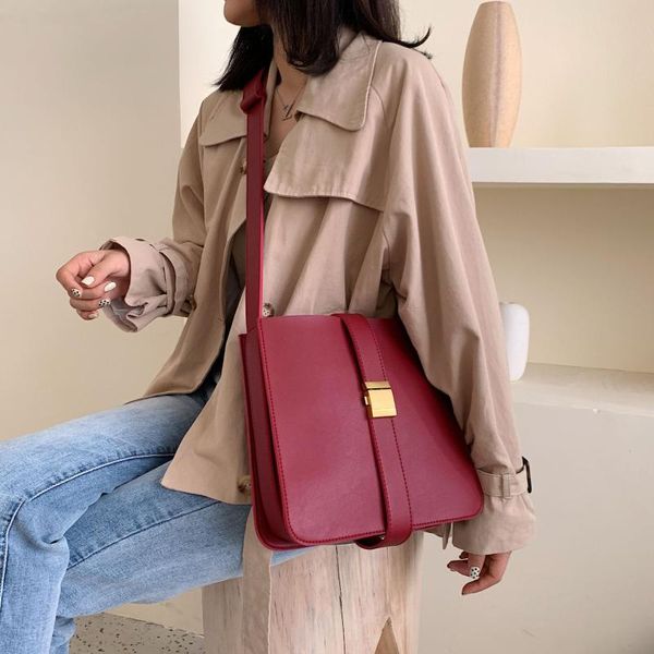 

2020 new women's shoulder bags handbags bags wild fashion shoulder large capacity tote pure color simple women's