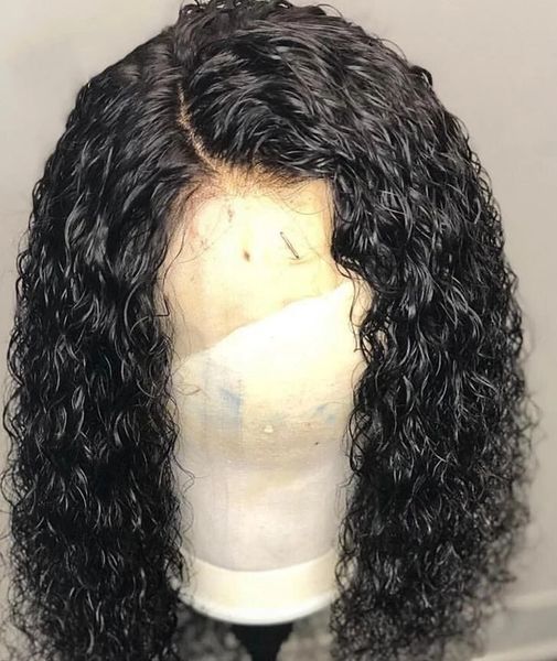 

water wave 360 lace front wig pre plucked 130% density virgin human hair lace front wig 10-24inch, Black;brown