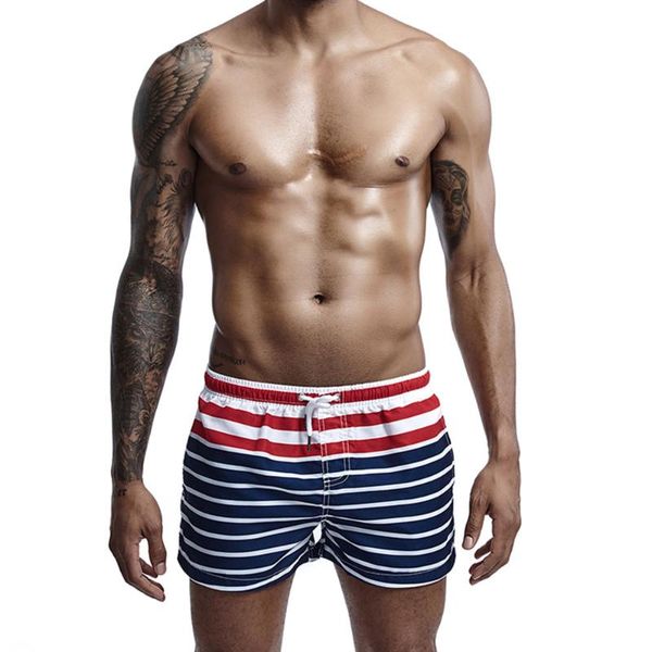 

2019 summertime men stripted beach shorts swimwear summer swimming trunks water sports underwear elastic sportswear flag