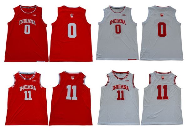 

indiana hoosiers jersey 0 romeo langford 11 isiah thomas red white 100% stitching college basketball jerseys quality, Black