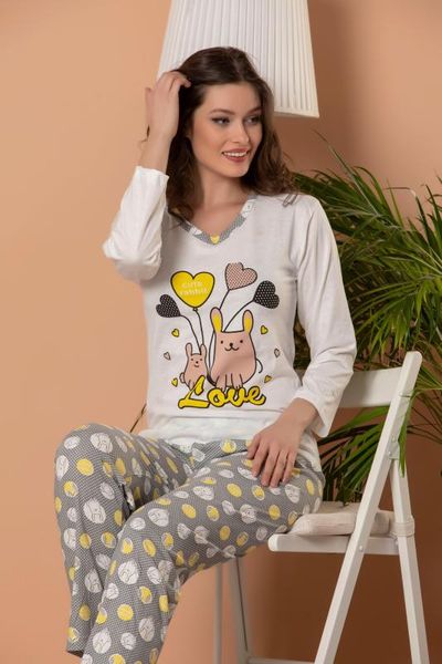 

strawberry women 's printed long sleeve pajamas suit, Black;brown