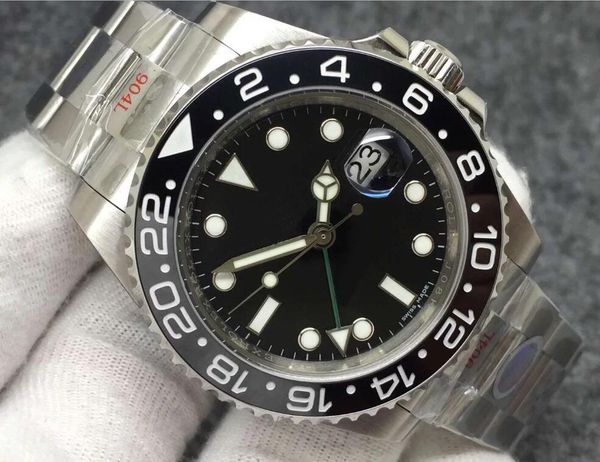 

luxury watch designer watches movement watches n factory v8 gmt needle 40mm 3186 movement 904l steel sapphire bidirectional ceramic black, Slivery;brown