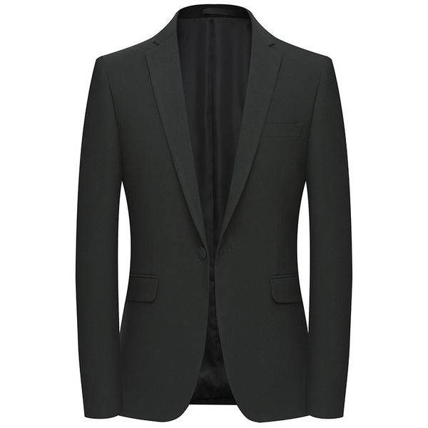 

yushu men's slim fit business suits blazers spring new single button black suit jackets coats, White;black
