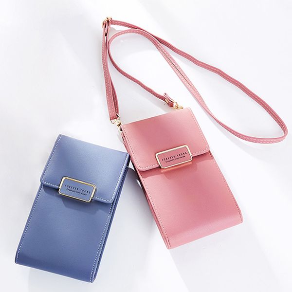 

women phone bag message pu leather mini shoulder bags girls with coin purses crossbody bag card holder female fashion bag