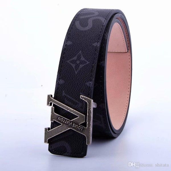 

fashion brand belt smooth buckle mens belts for women luxury belt jeans cow strap dfe528 hj24, Black;brown