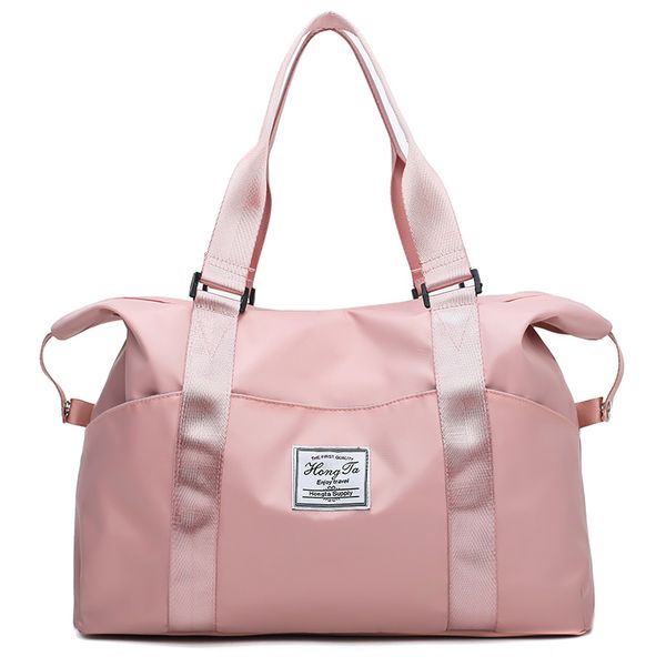

new portable travel bag large capacity solid waterproof oxford cloth duffle bag multi-function fitness tote