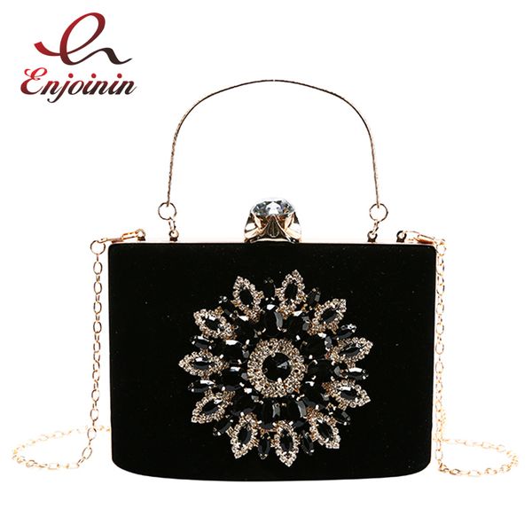 

black & red diamond corduroy luxury women party handbag dinner bag shoulder bag chain purse female crossbody tote bolsa