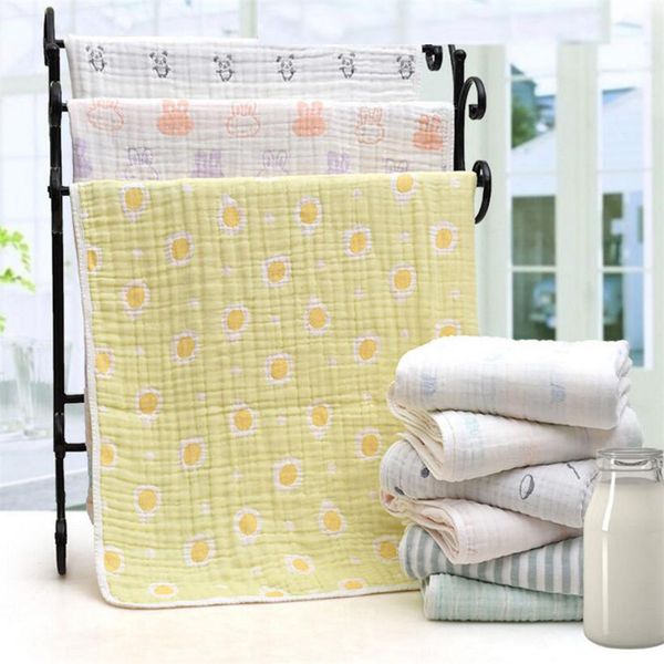 

new arrived six layers gauze muslin kids bedding cover blanket baby bath towel milky cotton room baby sleeping blanket