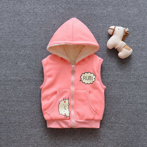 

baby thickening vest coat baby boys girls autumn winter wear plus velvet clothes children hooded sleeveless cardigan kids jacket, Camo