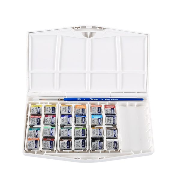 

winsor&newton cotman portable solid watercolor paint 12/24/36/45 colors pigment art supplies drawing paint
