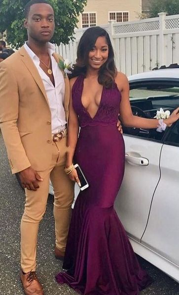 

2019 plus size african black girl prom dress bridal texudos sleeveless v-neck evening gowns formal dress sweep train, Black;red