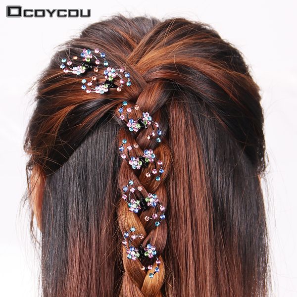 1 Pack Wedding Bridal Hair Claws Women Mini Headwear Rhinestone