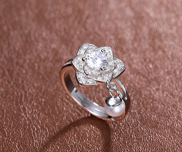 

430 4-5mm strong fragrance fresh pearl ring design, Slivery;golden
