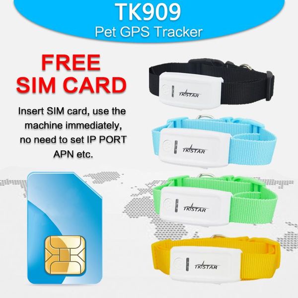 

mini gps pets tracker tk909 gps tracking device for cat dog alarm system waterproof ipx-6 easy to use web