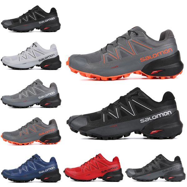 

HOT SALE Salomon Speedcross 5 CS Men Running Shoes Black White Grey Blue Red Mens Trainers Waterproof Athletic Sports Sneakers 7-11.5