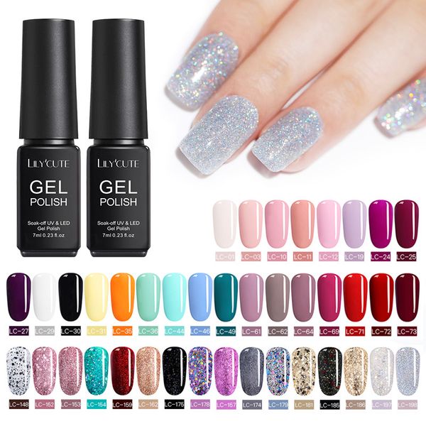 

lilycute nail art gel 7ml nail color uv led gel nail polish long-lasting macaron soak off varnish gel varnish art diy