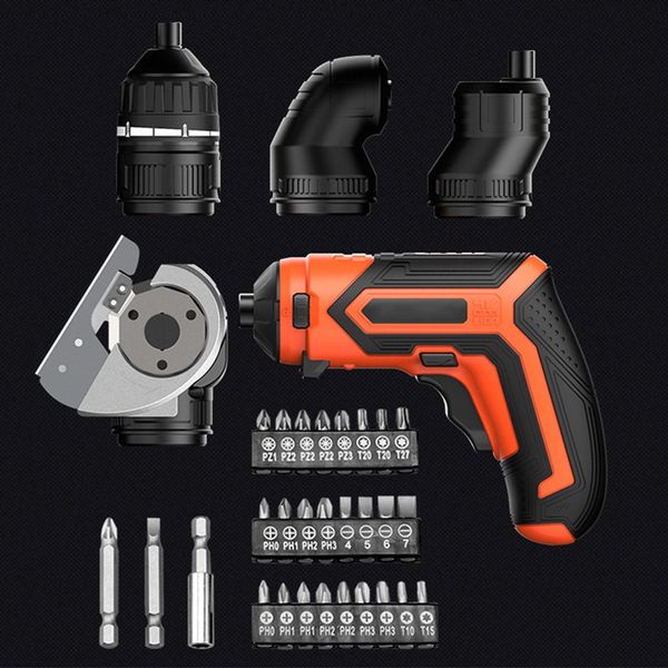 

4v electric screwdriver cordless drill kit power driver lithium battery rechargeable electric drill power tools with led light