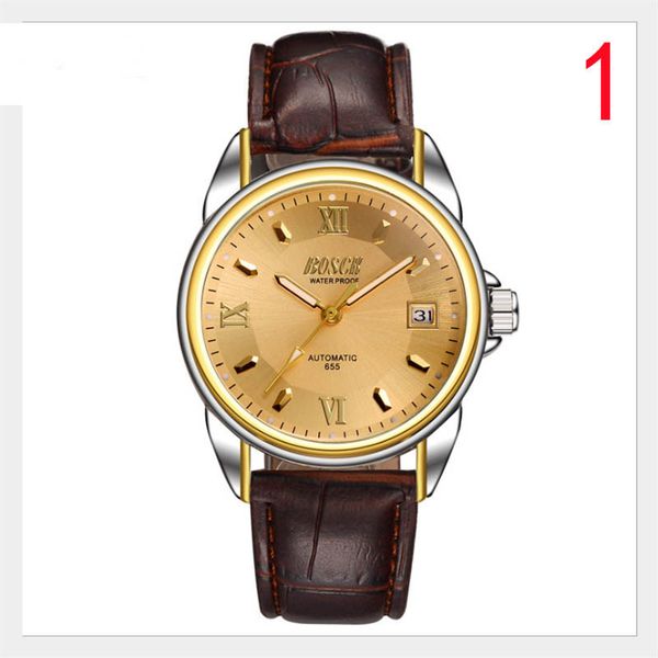 

wang's 2108 new wave men's fashion elegant business watch 9#, Slivery;brown