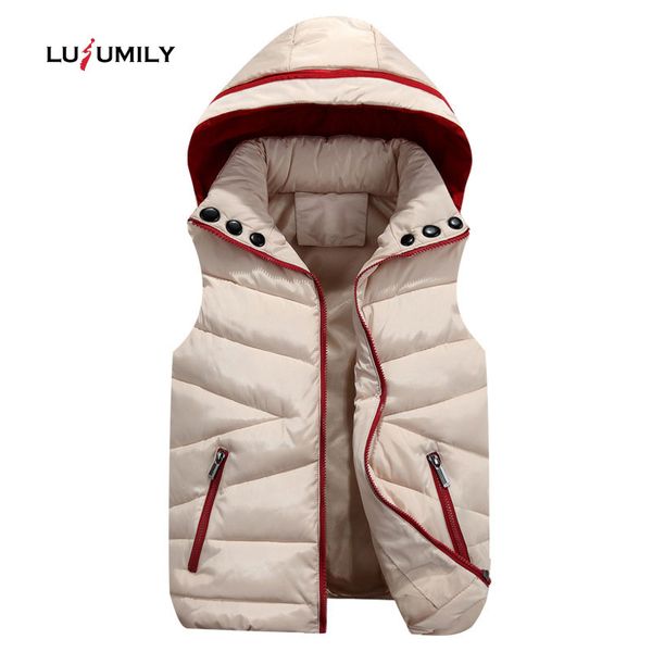 

lusumily women winter vest waistcoats 2019 cardigans jacket casual slim winter warm sleeveless parkas outwear female coat, Black;white