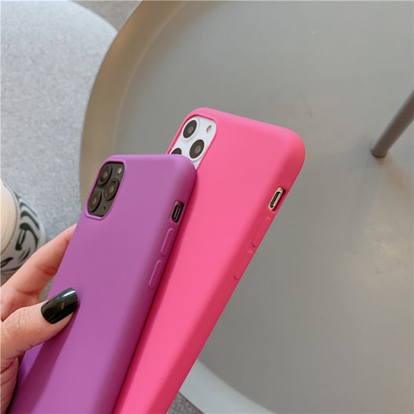 

lovebay superior phone case for iphone 11 pro x xr xs max 7 8 6 6s plus candy solid color frosted matte case soft tpu back cover