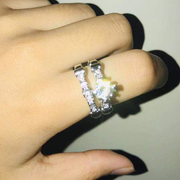 Fashion Simple Luxury Rose Gold Color Set Ring European And