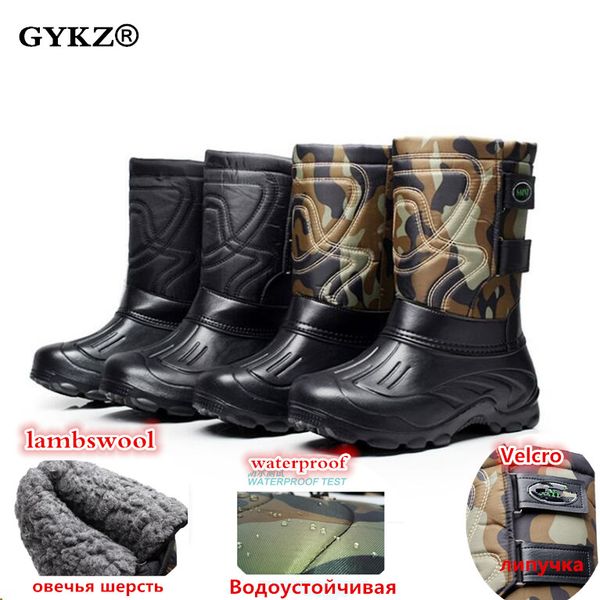 

men boots winter with fur warm snow boots winter work shoes men footwear fashion rubber waterproof fishing shoes size:46, Black