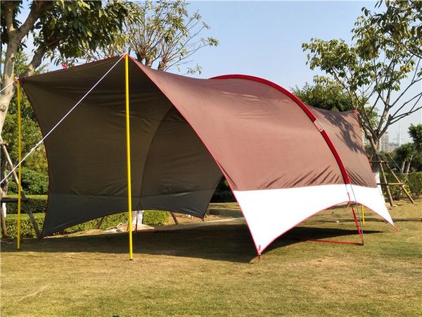 

ultralarge multifunction waterproof anti-uv camping tent large gazebo full shading uv awning outdoor habe big rain sunshade tent