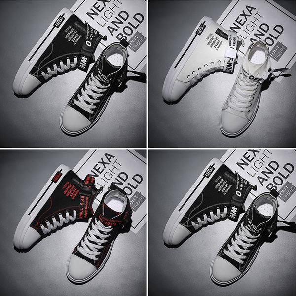

selling womon mens canvas shoes black white red platform designer sneakers mens trainers homemade brand made in china size 3944