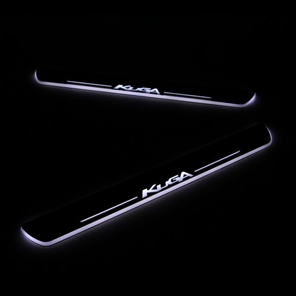 

moving led welcome pedal car scuff plate pedal door sill pathway light for ford kuga escape 2008 - 2019