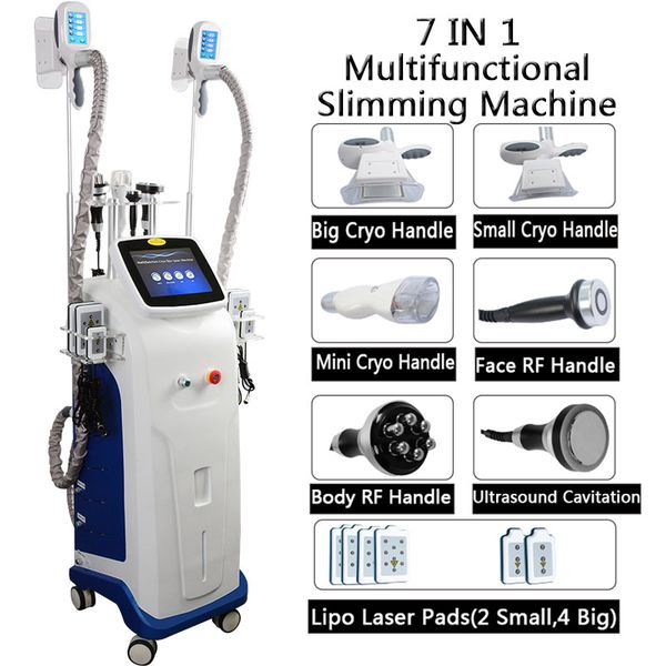 

new 7 in 1 cryolipolysis 40k ultrasonic vacuum cavitation slimming rf multipolar beauty machine beauty spa
