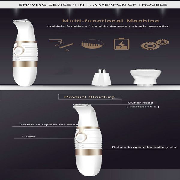 

kemei pg500 3 in 1 hair trimmer for nose ear sideburns tondeuse a cheveux nez feminin clipper razor device cutter ycfwv