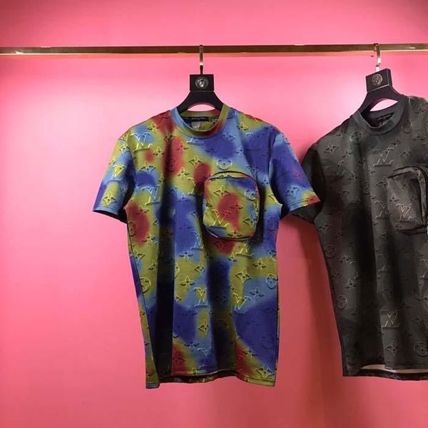 

20ss ins france italy new fashion 3d letters print cotton crew neck men women mens womens t shirt tee, White