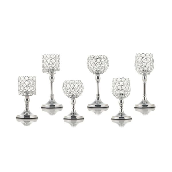 Crystal Candlesticks Metal Candle Holders Home Decoration