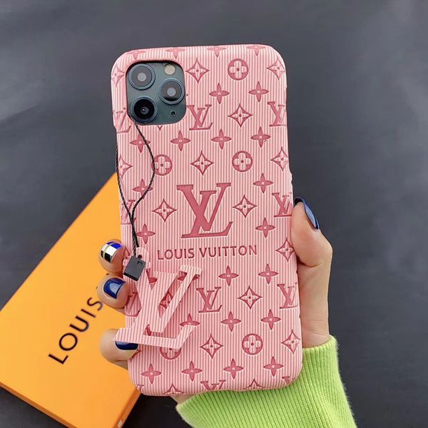 

new fashion luxury designer phone cover for iphone 11pro max x xr xsmax 7 8plus embossed leather hard phone case